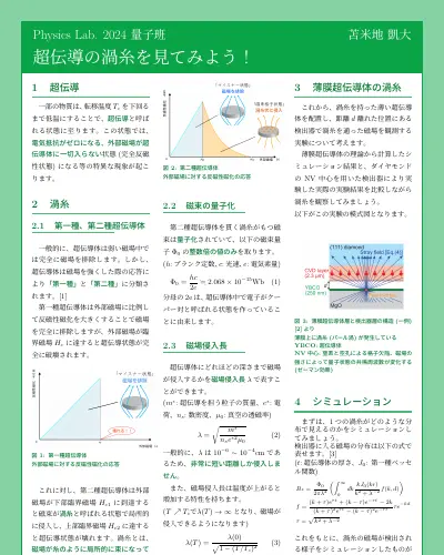 超伝導の渦糸を見てみよう！